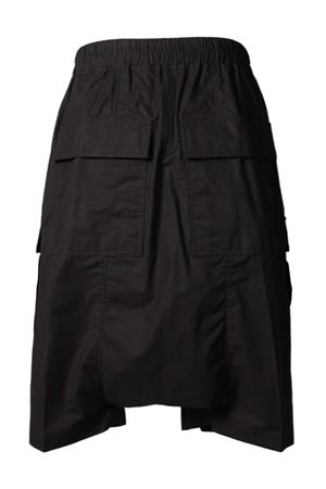 Black cotton cargo shorts RICK OWENS | RU01E5389P09